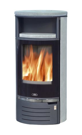 Печь-камин ABX Atlantik 7, серая сталь тальк с верхней плитой в Архангельске